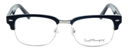 Ernest Hemingway Designer Blue Light Blocking Glasses 4629 Gloss Black & Silver