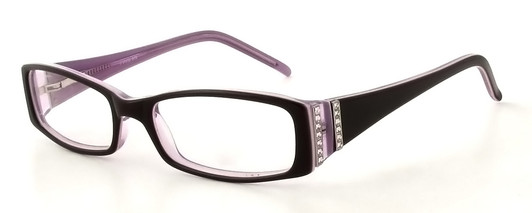 Profile View of Calabria Vivid 670 Designer Blue Light Blocking Glasses in Burgundy Ladies 52mm