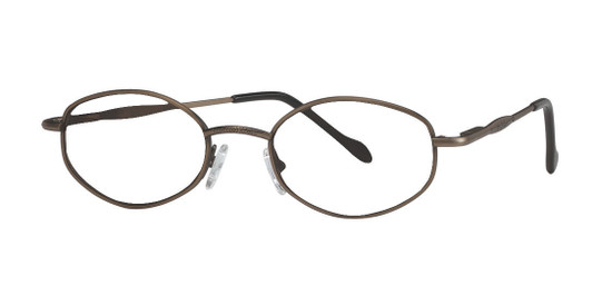 Profile View of Reptile Designer Blue Light Blocking Glasses Boa in Pewter Mens Metal Oval 57mm