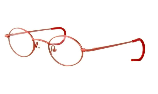 Profile View of Calabria KiddyFlex 4 Rose Designer Blue Light Blocking Glasses Ladies Oval 41mm