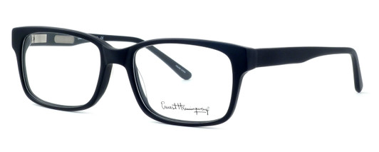 Profile View of Ernest Hemingway Designer Blue Light Blocking Glasses 4662 in Matte Black Square