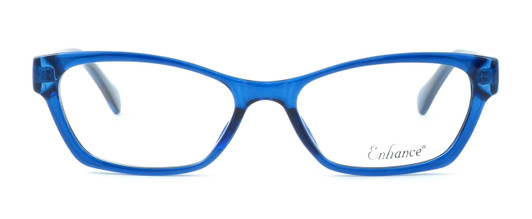 Front View of Enhance Optical Designer Blue Light Blocking Glasses 3903 in Cobalt Cateye 49mm