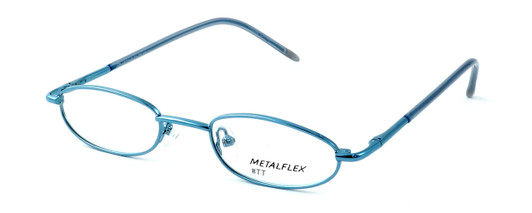 Profile View of Calabria Kids Fit MetalFlex Designer Blue Light Blocking Glasses TT in Blue