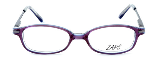 Front View of Calabria Viv Kids Zap 4 Designer Blue Light Blocking Glasses in Purple Oval Oval