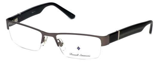 Profile View of Argyleculture Designer Blue Light Block Glasses Parker Charcoal 57mm Unisex 57mm