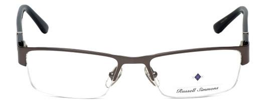 Front View of Argyleculture Designer Blue Light Block Glasses Parker Charcoal 57mm Unisex 57mm