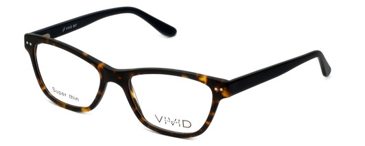 Profile View of Calabria Viv Designer Blue Light Blocking Glasses 867 in Matte-Demi-Black Cateye