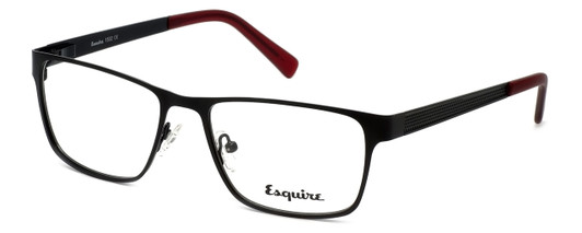 Profile View of Esquire Designer Blue Light Blocking Glasses EQ1502 in Satin-Black 54mm Square