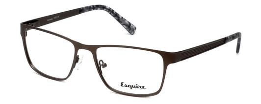 Profile View of Esquire Designer Blue Light Blocking Glasses EQ1502 in Satin-Pewter 54mm Square