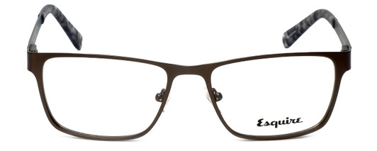 Front View of Esquire Designer Blue Light Blocking Glasses EQ1502 in Satin-Pewter 54mm Square