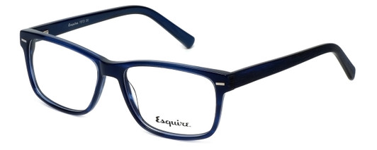 Profile View of Esquire Designer Blue Light Blocking Glasses EQ1513 Navy 54mm Unisex Square 54mm