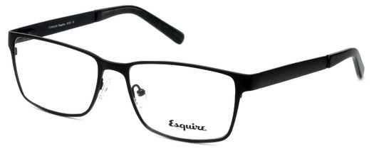 Profile View of Esquire Designer Blue Light Blocking Glasses EQ8650 in Black 57mm Square 57mm