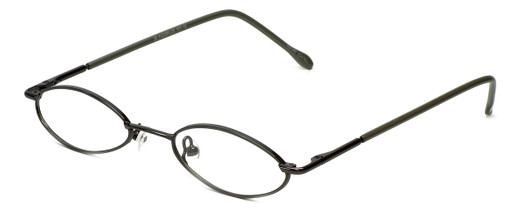 Profile View of FlexPlus Collection Designer Blue Light Blocking Glasses Model 101 Gunmetal 45mm