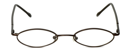 Front View of FlexPlus Collection Designer Blue Light Block Glasses Model 101 Shiny-Brown 45mm