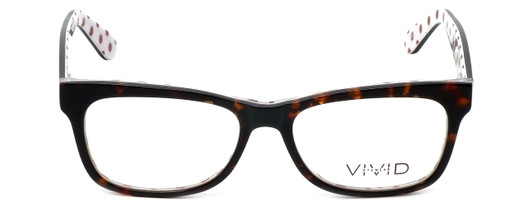 Front View of Calabria Viv Designer Blue Light Blocking Glasses 870 in Demi-White 55mm Square