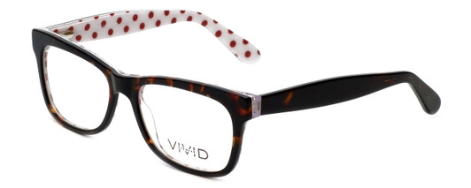 Profile View of Calabria Viv Designer Blue Light Blocking Glasses 870 in Demi-White 55mm Square