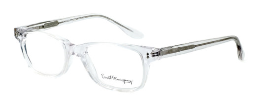 Profile View of Ernest Hemingway Designer Blue Light Blocking Glasses H4617 in Crystal 52mm