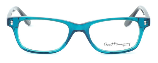 Front View of Ernest Hemingway Designer Blue Light Blocking Glasses H4617 in Teal-Black 52mm