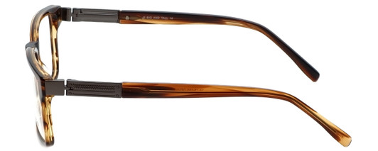 Side View of Big&Tall Designer Blue Light Block Glasses 14 Demi Tortoise Brown Acetate 58mm