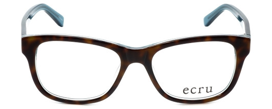 Front View of Ecru Designer Blue Light Blocking Glasses Morrison-050 in Tortoise-Blue 51mm