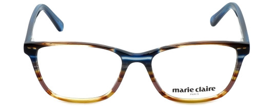 Front View of Marie Claire Designer Blue Light Blocking Glasses MC6245-IST Indigo Stripe 52mm