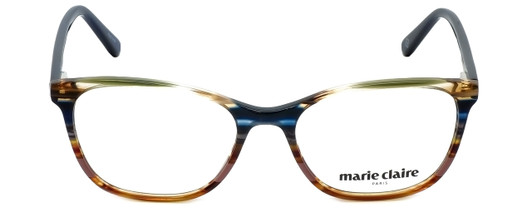 Front View of Marie Claire Designer Blue Light Blocking Glasses MC6246-IST Indigo Stripe 53mm
