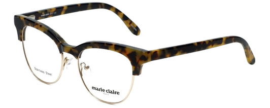Profile View of Marie Claire Designer Blue Light Block Glasses MC6247-ATO Antique Tortoise 51mm