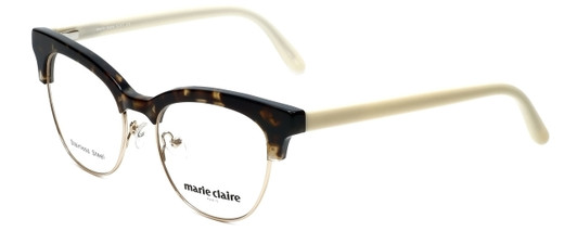 Profile View of Marie Claire Designer Blue Light Blocking Glasses MC6247-TCR Tortoise Cream 51mm