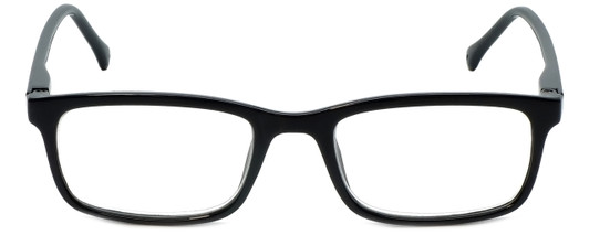 Front View of M Readers Designer Blue Light Blocking Glasses 105-SBLK Black 52mm Unisex 52mm