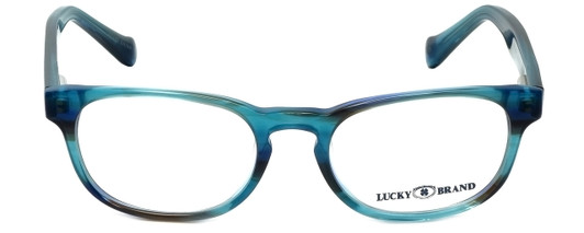 Front View of Lucky Brand Designer Blue Light Blocking Glasses Dynamo-Aqua in Aqua 45mm Oval