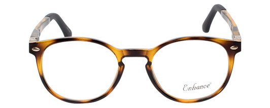 Front View of Enhance Kids Designer Blue Light Glasses EN4119 46mm Havana Tortoise/Matte Black