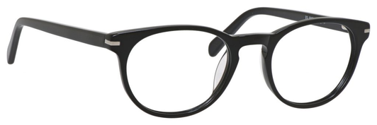 Profile View of Esquire Designer Progressive Blue Light Block Glasses EQ1510 Shiny Black-50 mm
