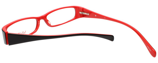 Calabria Vivid 738 Designer Progressive Lens Blue Light Glasses in Black Red