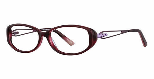 Profile View of Ernest Hemingway Designer Progressive Lens Blue Light Glasses 4655 in Burgundy