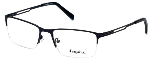Profile View of Esquire Designer Progressive Lens Blue Light Glasses EQ1515 Navy 55mm Rectangle