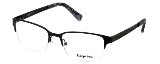Profile View of Esquire Designer Progressive Lens Blue Light Glasses EQ1521 in Satin-Black 53mm
