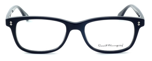 Front View of Ernest Hemingway Designer Progressive Blue Light Glasses H4617 in Black 52mm