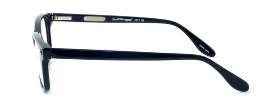 Side View of Ernest Hemingway Designer Progressive Blue Light Glasses H4617 in Black 52mm