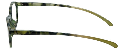 Side View of Calabria R772 Designer Blue Light Block Glasses Green Unisex Acetate Oval 49 mm