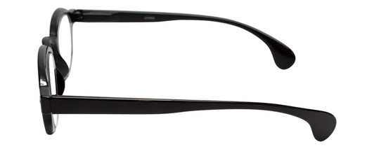 Side View of Calabria Elite Designer Blue Light Blocking Glasses R217 Professor 46mm in Black