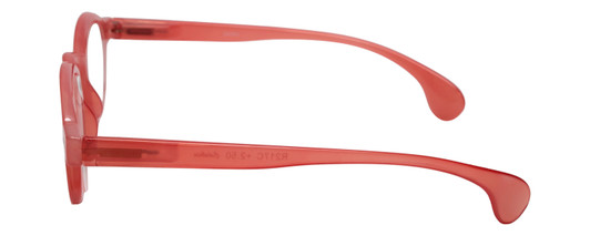 Side View of Calabria Elite Designer Blue Light Blocking Glasses R217 Professor 46 mm in Pink