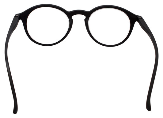 Close Up View of Calabria Elite Designer Progressive Blue Light Glasses ZT1662 Round Black 48 mm