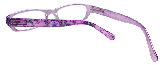 Close Up View of Calabria Dora Round&Oval Designer Blue Light Block Glasses 50 mm in Grape Purple