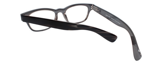Close Up View of Calabria Drew Ladies Square Designer Blue Light Blocking Glasses 48mm Grey Smoke