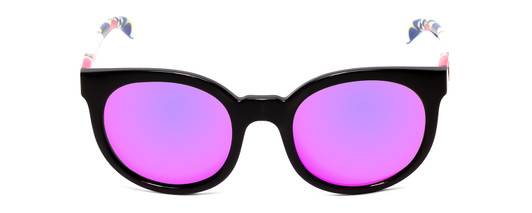 Front View of Armani Exchange AX4057S Sunglasses Black Red White Blue/Grey Purple Mirror 53 mm