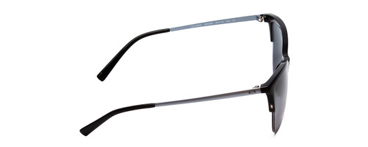 Side View of Armani Exchange AX4083S Lady Round Semi-Rimless Sunglasses Black/Smoke Grey 54mm