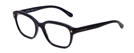 Profile View of Coach HC6094 Designer Blue Light Blocking Eyeglasses in Gloss Navy Blue Ladies Cateye Full Rim Acetate 54 mm
