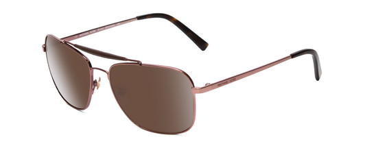 Profile View of Michael Kors Bradley Unisex Aviator Full Rim Polarize Sunglass Copper/Brown 58mm