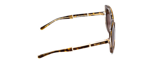 Side View of Michael Kors Ula Women Sunglass Tortoise Crystal Havana Gold/Brown Gradient 55mm