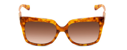 Front View of Michael Kors Cortina Sunglasses Tortoise Orange Yellow Gold/Brown Gradient 55 mm